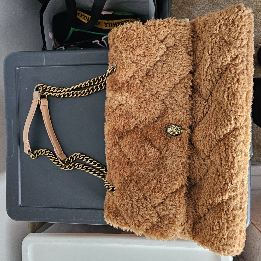 Kurt Geiger Tan Faux Fur Shoulder Bag